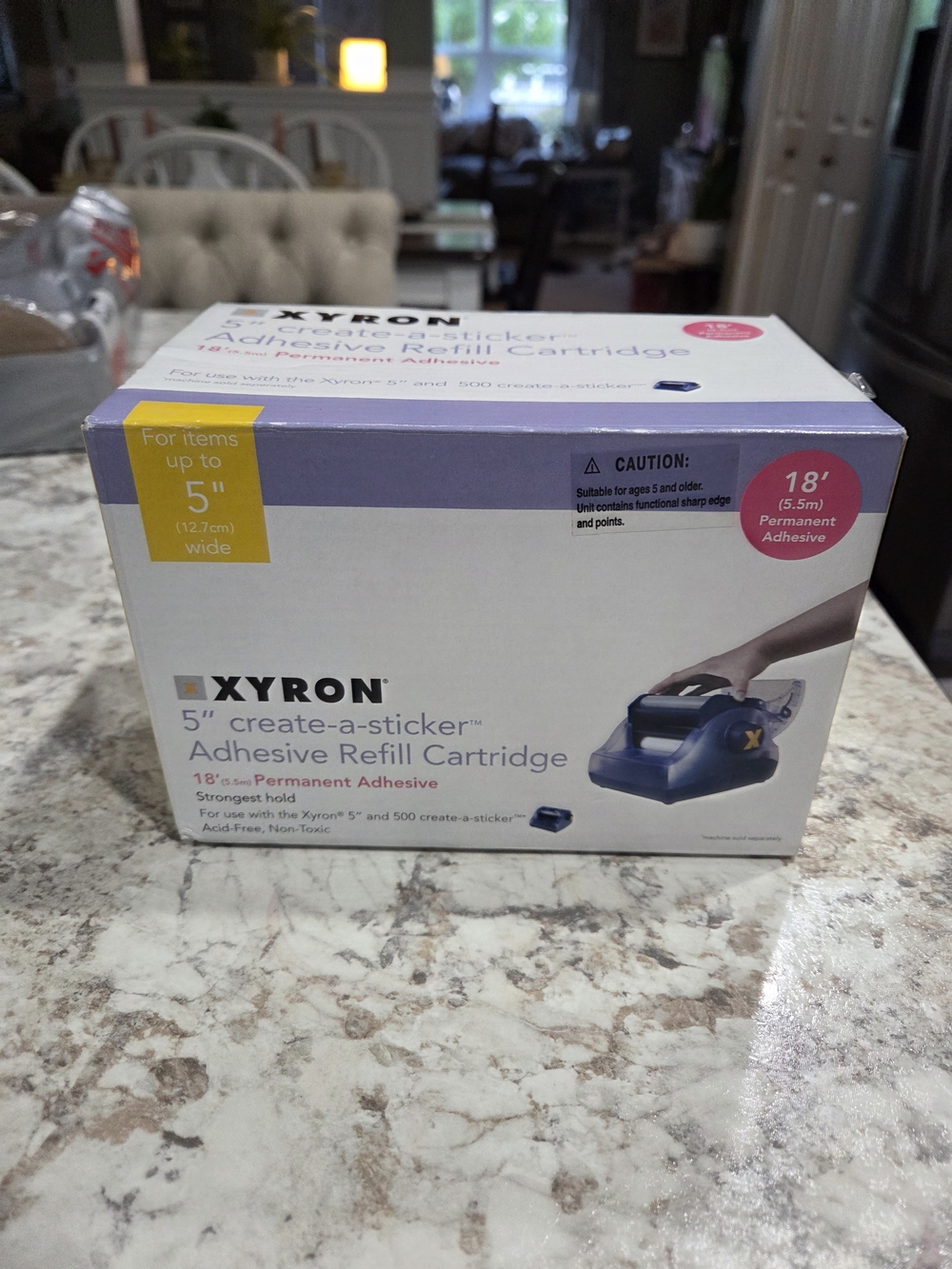 Xyron 500 Create-a-Sticker Refill Cartridge Adhesive 5" x 18' New